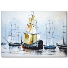 Yağlı Boya Yelkenliler Kanvas Tablo