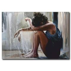 Yalnız Kadın Yağlı Boya Tablo