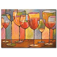 Renkli Kadehler Kanvas Tablo
