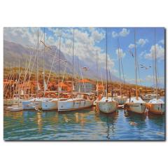 Muhteşem Manzara Yağlı Boya Yelkenli Tablo