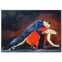 Dans Eden Çift Yağlı Boya Tablo