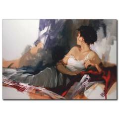 Şık Yağlı Boya Kadın Tablosu