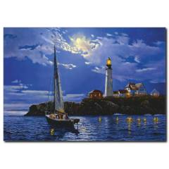 Deniz Feneri Detaylı Yağlı Boya Tablo