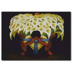 Çiçek Satıcısı Kanvas Tablo