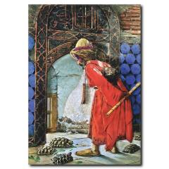 Kaplumbağa Terbiyecisi Kanvas Tablo