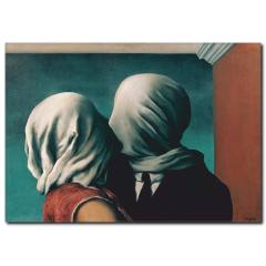 Rene Magritte Lovers Kanvas Tablo
