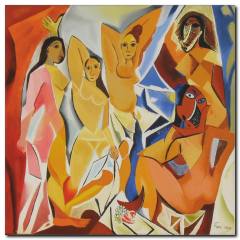 Avignonlu Kızlar Kanvas Tablo