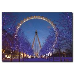 Işıklı Dönme Dolap Detaylı Kanvas Tablo