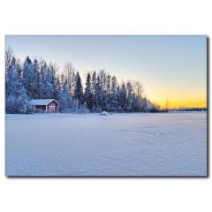 Kar Manzarası Detaylı kanvas Tablo