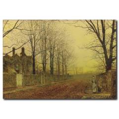 Sonbahar Manzarası Temalı Kanvas Tablo