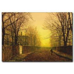 Sonbahar Manzaralı Yağlıboya Kanvas Tablo