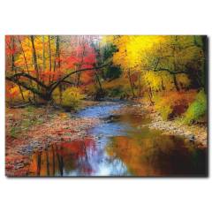 Sonbahar ve Doğa Temalı Kanvas Tablo