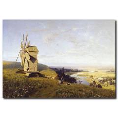 Yel Değirmeni Temalı Kanvas Tablo