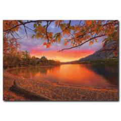 Sonbahar ve Günbatımı Temalı Kanvas Tablo