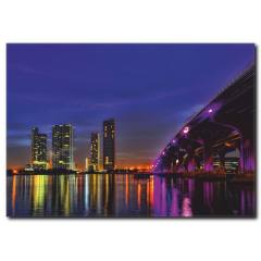 Köprü ve Deniz Şehir Manzarası Tablo