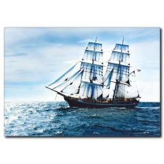 Yelkenliler ve Hırçın Dalgalar Kanvas Tablo