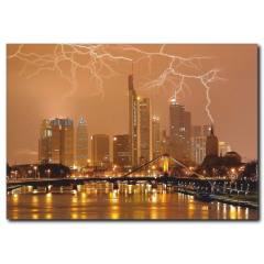 Gökdelenler ve Çakan Şimşekler Kanvas Tablo