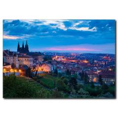 Nostaljik Şehir Manzarası Kanvas Tablo