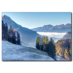 Dağ ve Orman Manzarası Kanvas Tablo