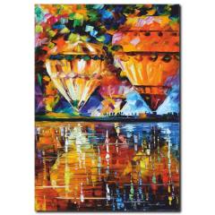 Uçan Balon Yağlıboya Kanvas Tablo