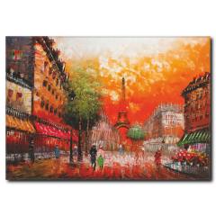 Paris Temalı Yağlıboya Kanvas Tablo