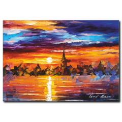 Günbatımı Yağlıboya Kanvas Tablo