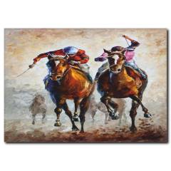 Polo Oyuncuları Yağlıboya Kanvas Tablo