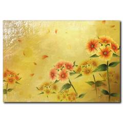 Pastel Tonlarda Çiçekler Kanvas Tablo