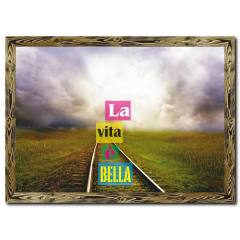 Tren Rayları Ahşap Çerçeveli Tablo