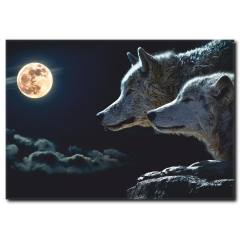 Gece ve Kurtlar Kanvas Tablo