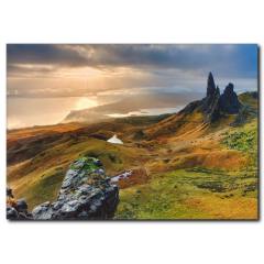 Dağ ve Deniz Manzaralı Kanvas Tablo