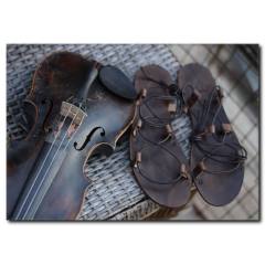 Eski Keman Temalı Kanvas Tablo