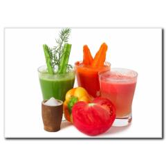 Renkli Sebze Suları Temalı Kanvas Tablo