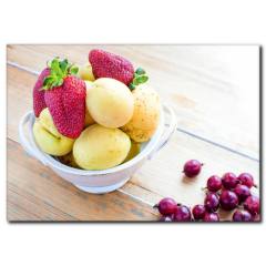 Kayısı ve Çilek Keyfi Temalı Kanvas Tablo