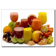 Doğal Meyve Suları Temalı Kanvas Tablo