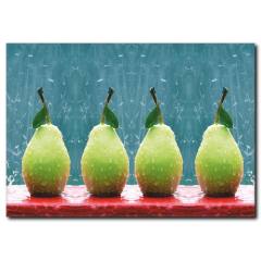 Yağmur Damlacıklı Armut Kanvas Tablo