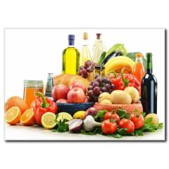 Yiyecek Dünyası Temalı Kanvas Tablo