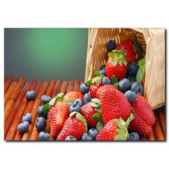 Çilek Sepeti Temalı Kanvas Tablo