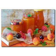 Dekoratif Şeftali Temalı Kanvas Tablo