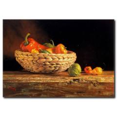 Sebze Sepeti Temalı Yağlıboya Tablo