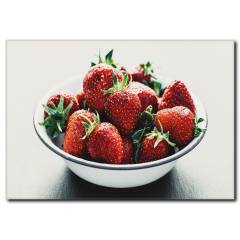 Çilek Tabağı Kanvas Tablo
