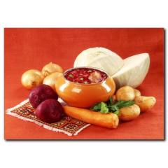 Sebze Çorbası Temalı Kanvas Tablo