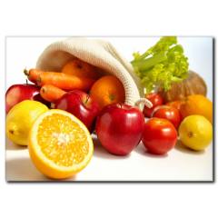 Sağlıklı Besinler Temalı Kanvas Tablo