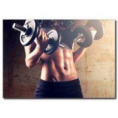 Sporcu Kadın Kanvas Tablo