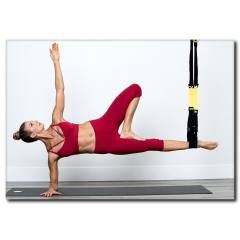 Pilates Yapan Fit Vücutlu Kadın Tablo