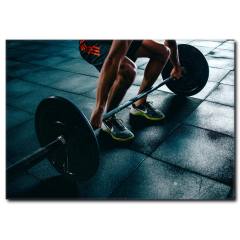 Ağırlık Çalışan Sporcu Erkek Kanvas Tablo