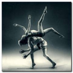 Dans ile Sporun Birleşimi Kanvas Tablo