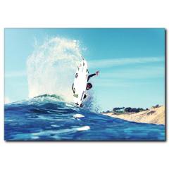 Dalgalarda Sörf Temalı Kanvas Tablo