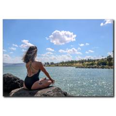 Harika Bir Manzarada Yoga Kanvas Tablo