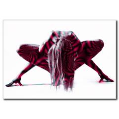 Yoga ve Esnek Vücutlu Kadın Kanvas Tablo